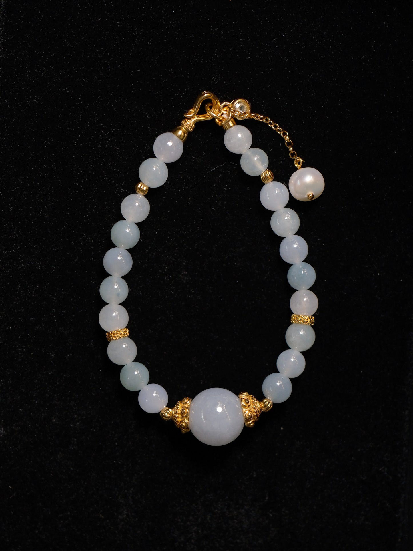 Natural Jade Pearl Adjustable Bracelet