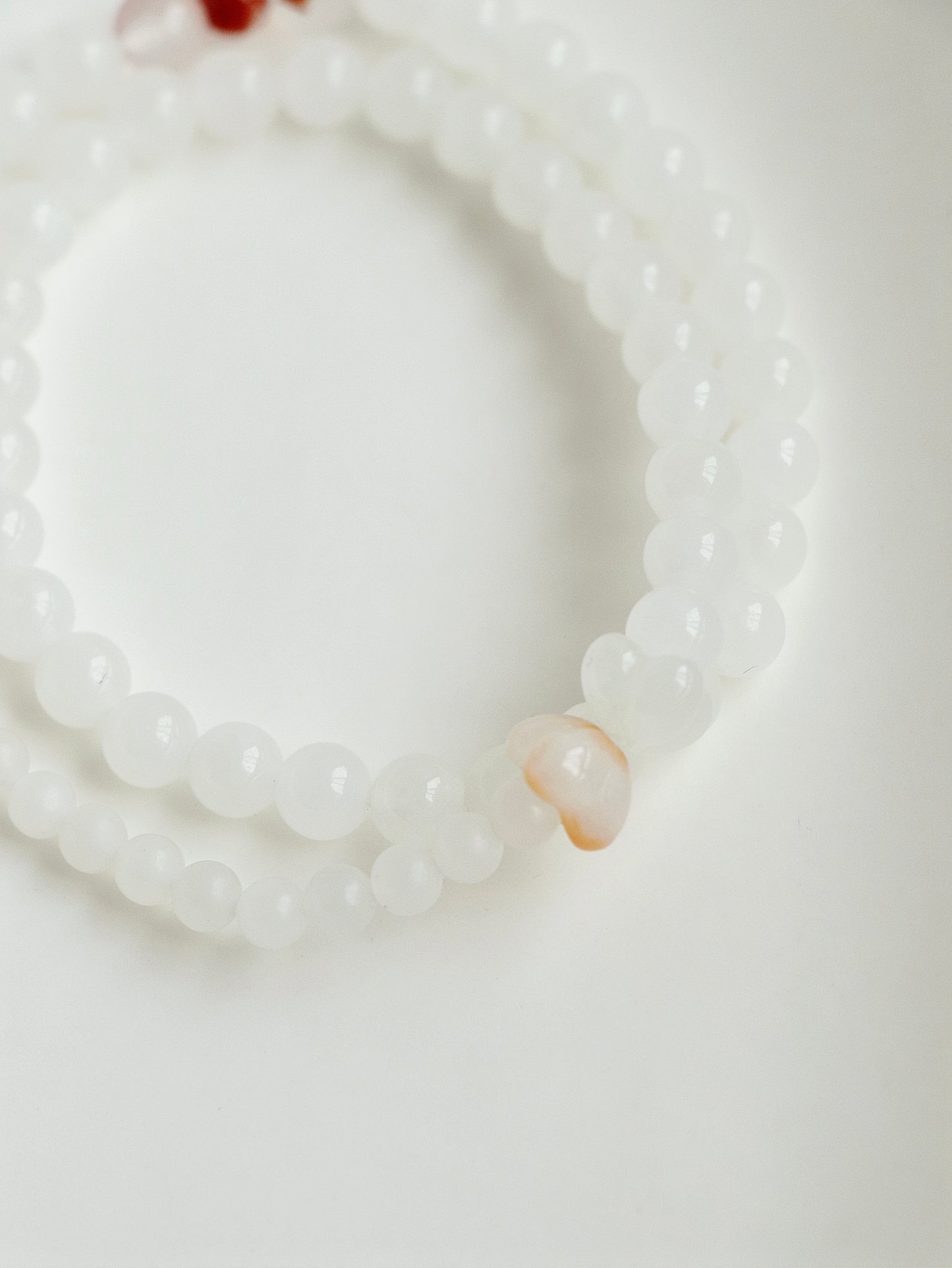 Lotus-Agate Natural White Jade Pearl Double Circle Bracelet