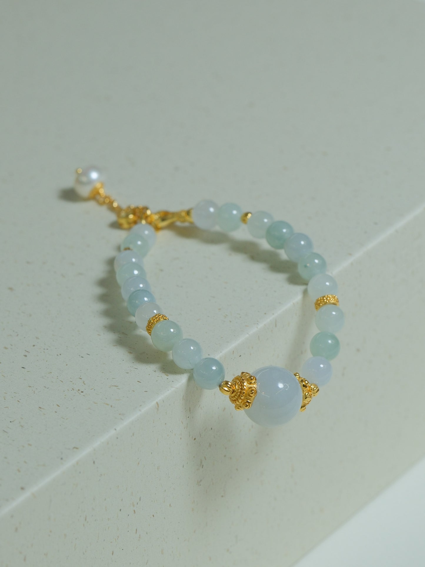 Natural Jade Pearl Adjustable Bracelet