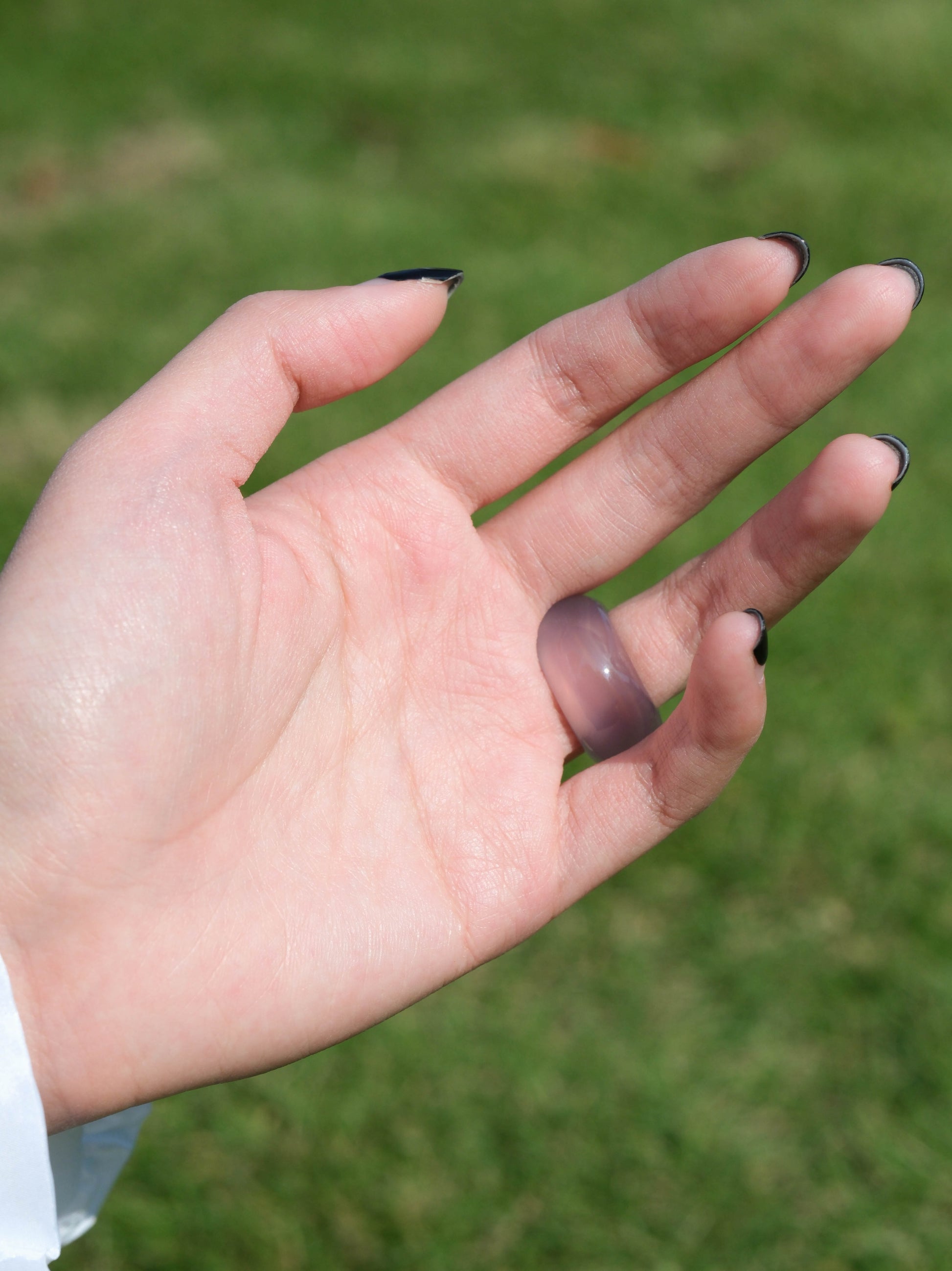 Lake Water - Natural Purple Agate Ring - Zhulry