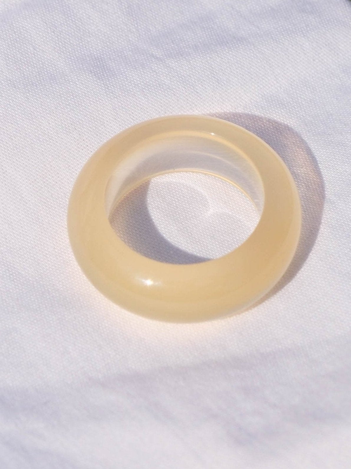 Sunshine - Natural Yellow Jade Ring - Zhulry