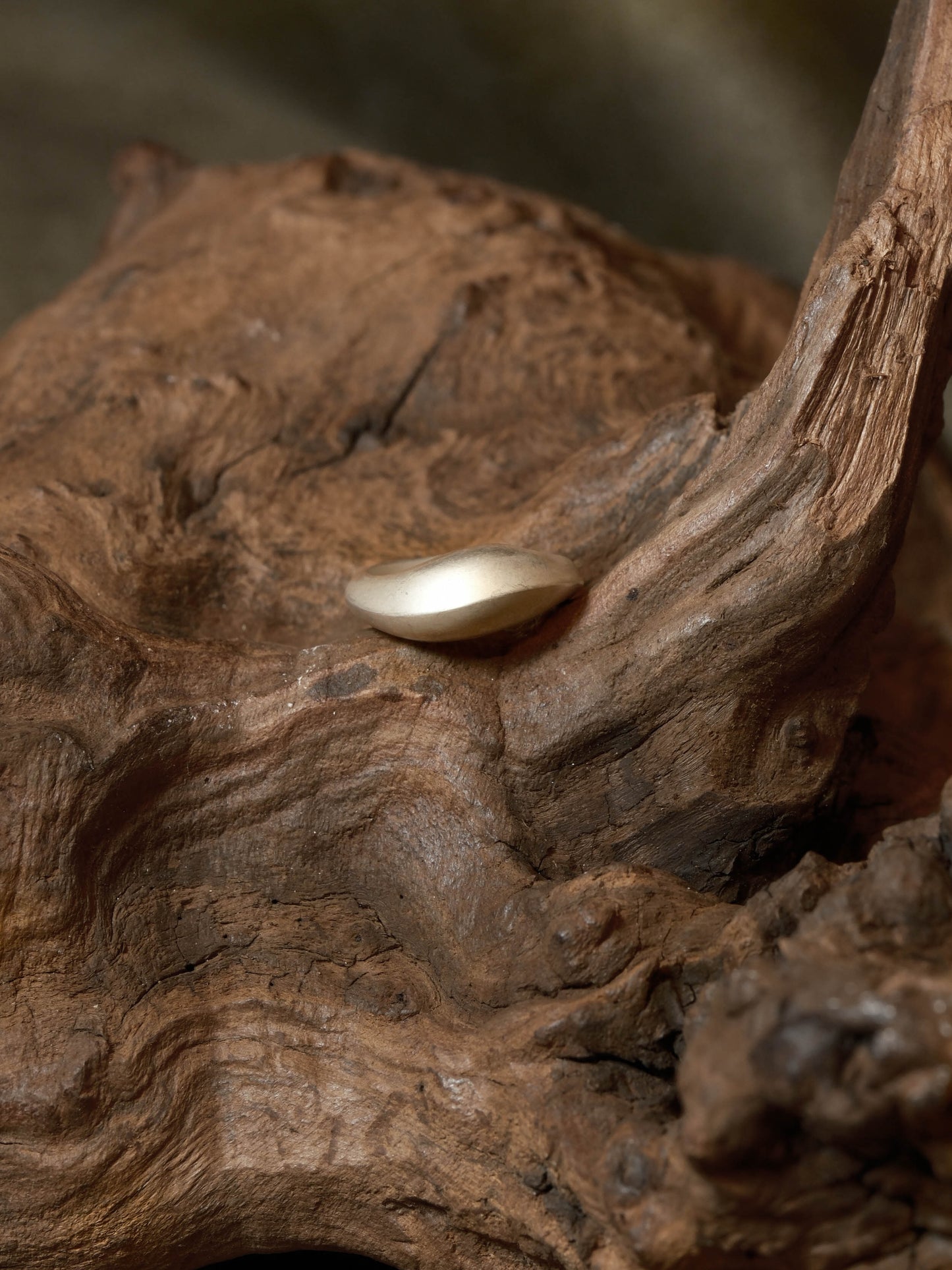 Wind-Line Frosted Silver Ring