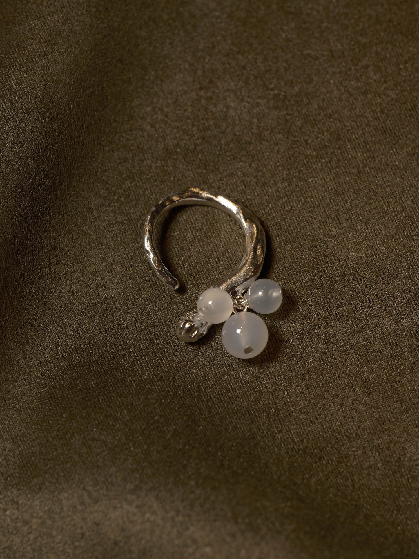 Seed-Chalcedony Sterling Silver Ring