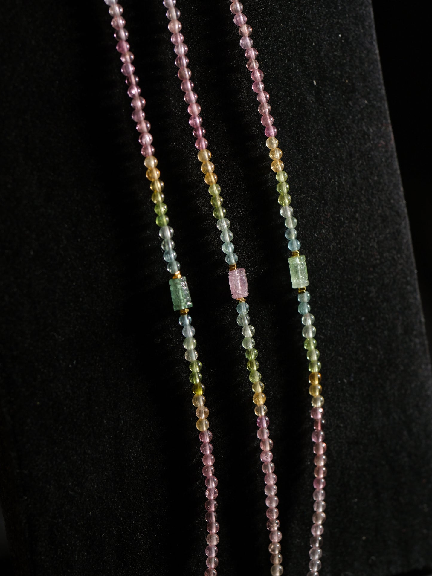 Colorful tourmaline ultra-fine beaded bracelet