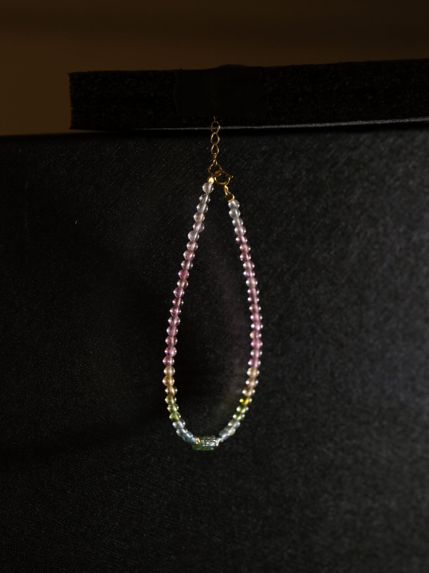 Colorful tourmaline ultra-fine beaded bracelet