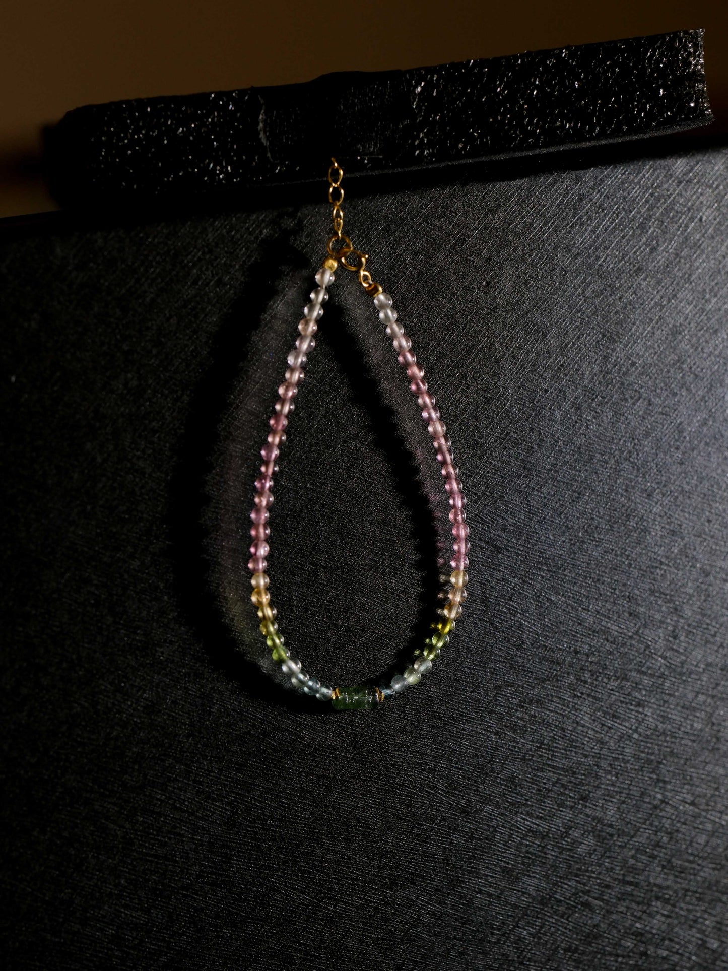 Colorful tourmaline ultra-fine beaded bracelet