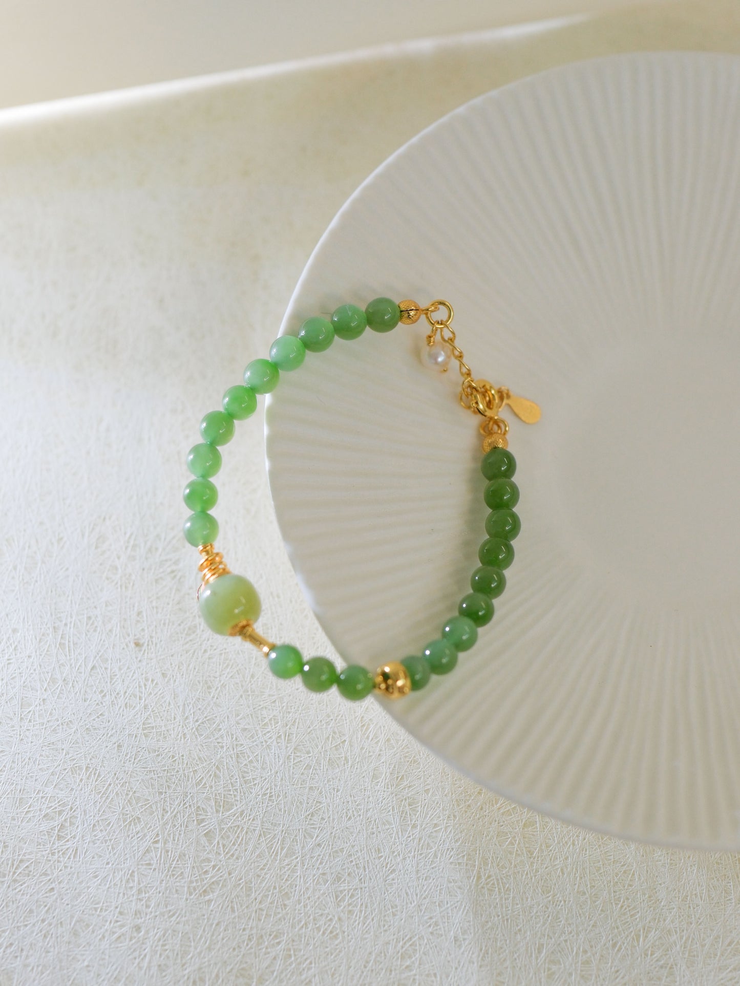 Green Jade Adjustable Bracelet