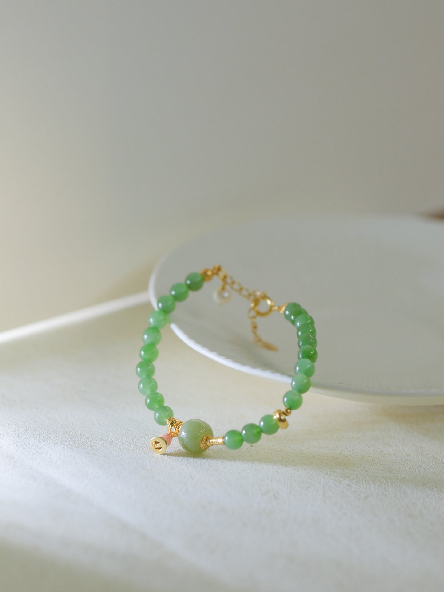 Green Jade Adjustable Bracelet