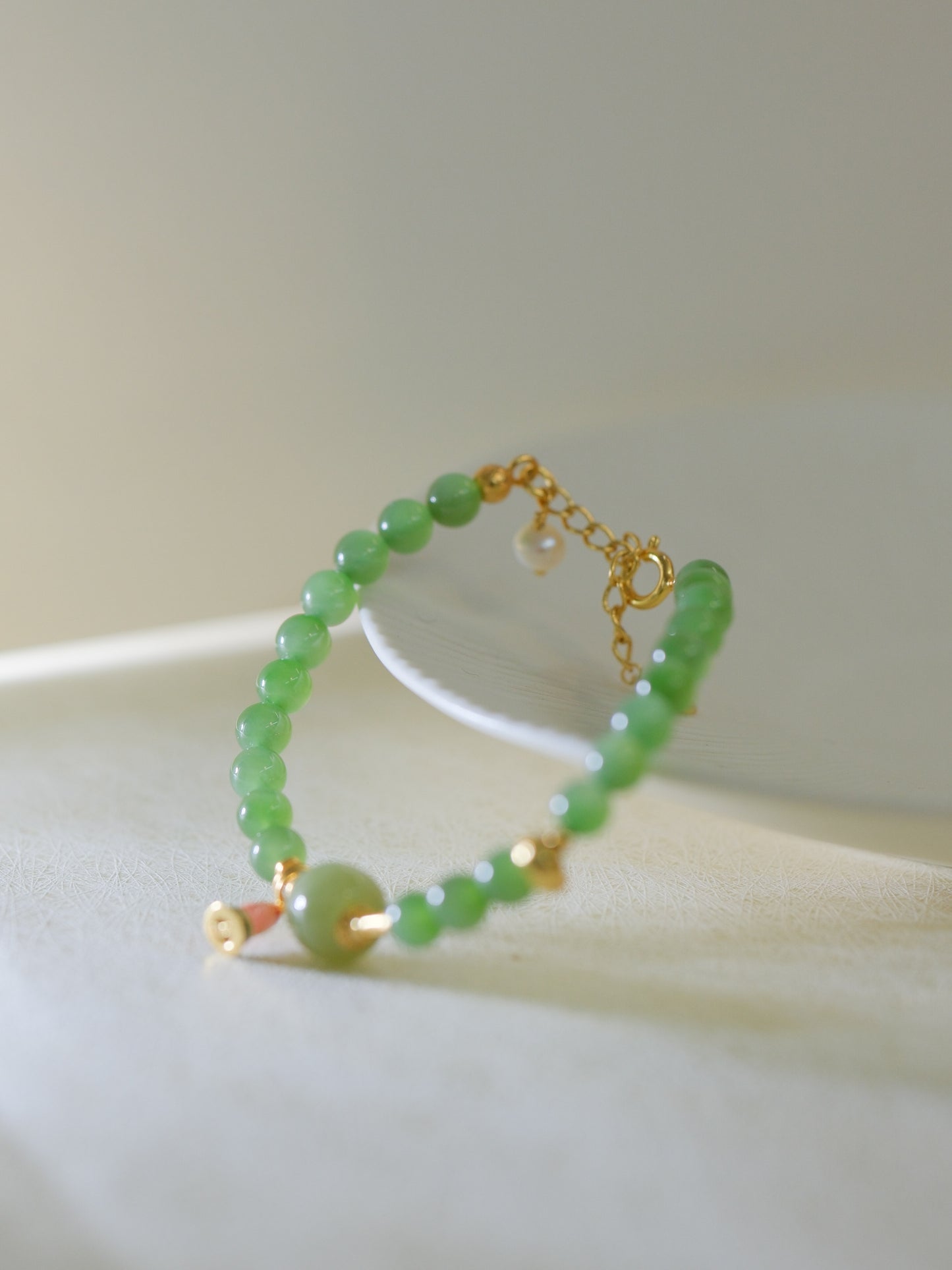 Green Jade Adjustable Bracelet