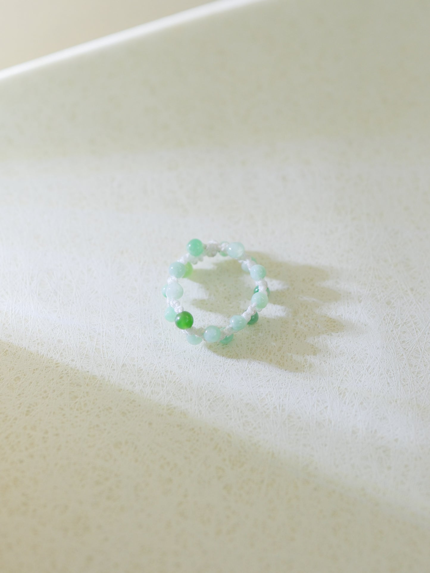 Handwoven Jadeite  Ring