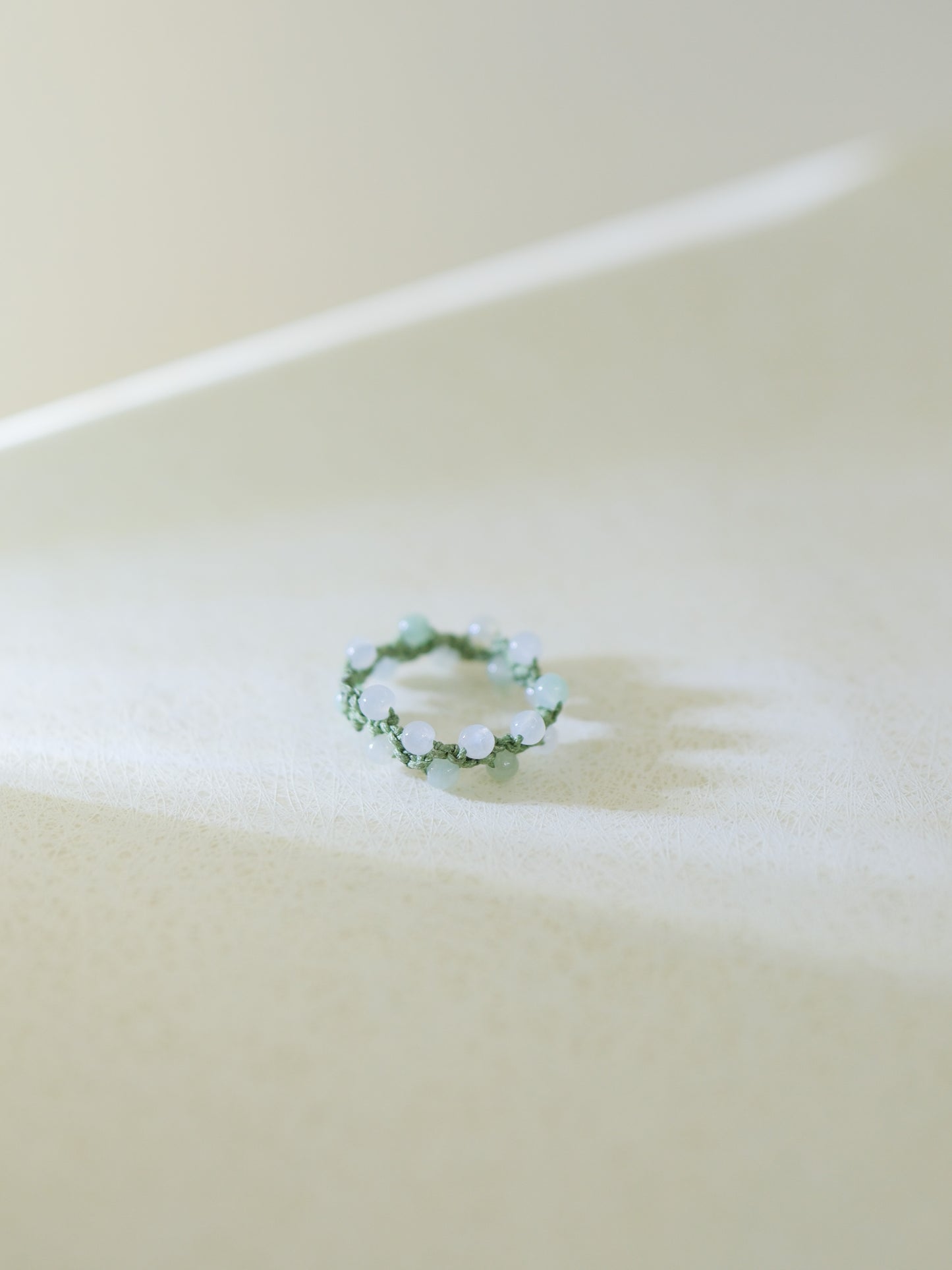 Handwoven Jadeite  Ring