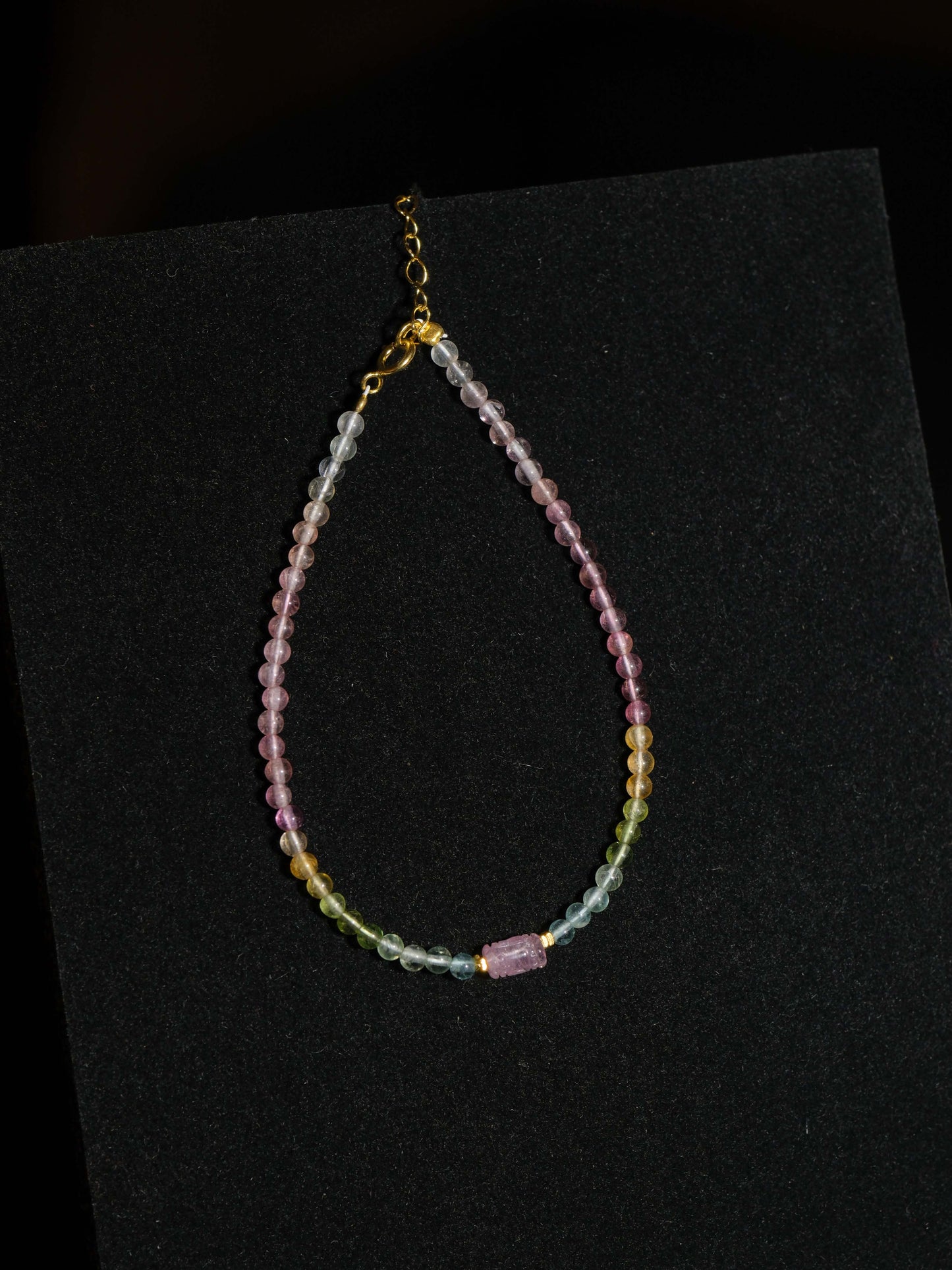 Colorful tourmaline ultra-fine beaded bracelet